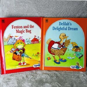 AlphaPets Grolier 1990 Fenton and the Magic Bag Delilahs Delightful Dream 2 Book